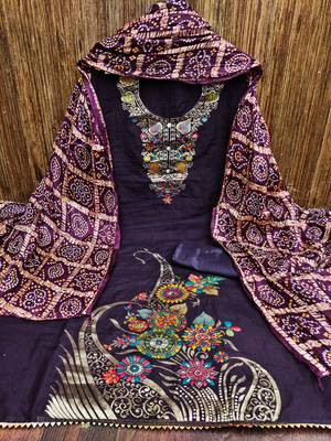 Purple woven jacquard salwar 3