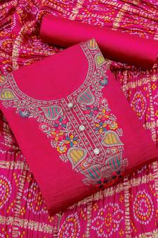 Pink woven jacquard salwar