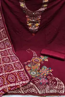 Multicolor woven jacquard salwar