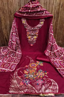 Multicolor woven jacquard salwar
