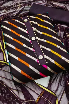 Multicolor woven jacquard salwar