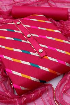 Pink woven jacquard salwar