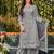 Grey Georgette Chikankari Style Suit