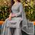 Grey Georgette Chikankari Style Suit