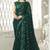 Green embroidered georgette saree with blouse