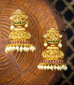 Gold ruby   earrings