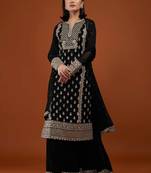 Georgette Based Black Palazzo Set