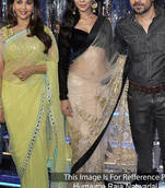 Madhuri Dixit Peach embroidered NET saree with blouse