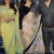 Madhuri Dixit Peach embroidered NET saree with blouse