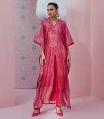  Sequence Printed Kaftan Paired With Pants 