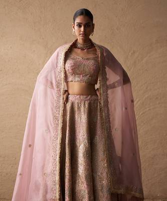 Pink Cutdana Lehenga 1