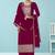Magenta Embroidered Georgette Trendy Salwar Suit