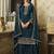 Georgette Embroidered Dark Teal Salwar Kameez