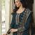 Georgette Embroidered Dark Teal Salwar Kameez