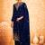 Embroidered Royal Blue Designer Palazzo Salwar Suit