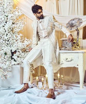 Chestnut White Lines Open Jacket Set 2