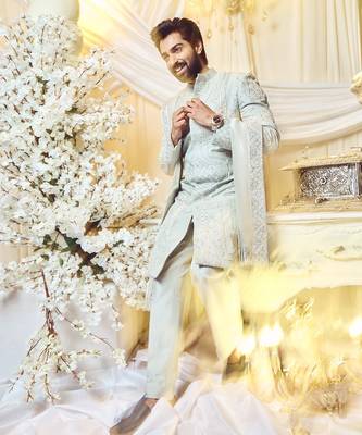 Silver Charm Decor Sherwani Set 3