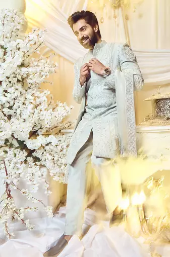 Silver Charm Decor Sherwani Set