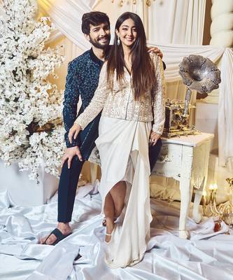 Chestnut White Blazer Skirt Set 2