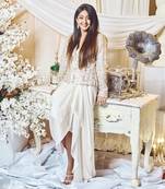 Chestnut White Blazer Skirt Set