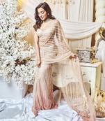 Primrose-Quartz Ombre Saree