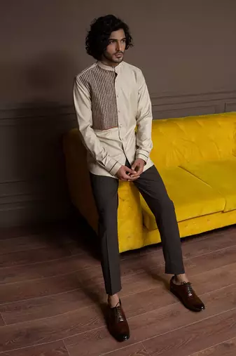 British Taupe Patch Shirt