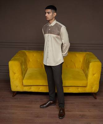British Taupe Patch Cross Patch Shirt 1