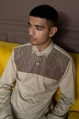 British Taupe Patch Cross Patch Shirt