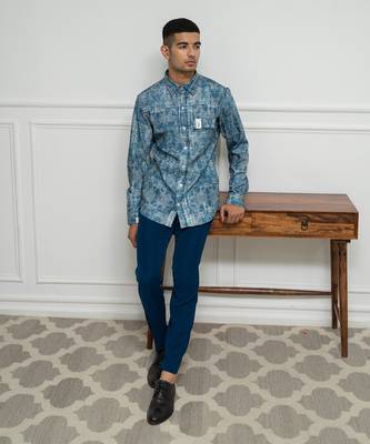 Reverie Blue Distressed Shirt 1