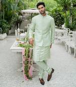 Pistachio Green Nehru Jacket Set