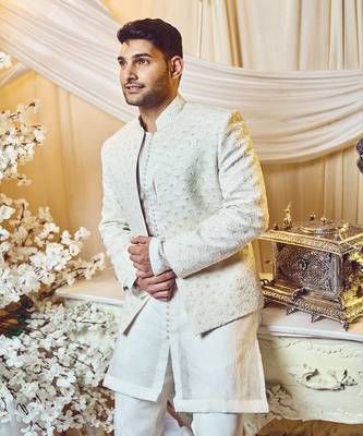 Seashell White Open Jacket Set 2