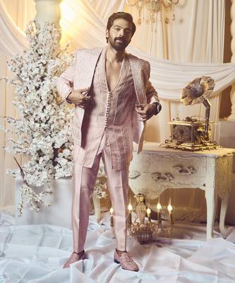 Seashell Pink Open Jacket Set 2