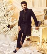 Ebony Black Anchor Open Jacket Set