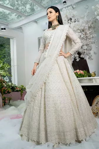 Chanterelle Beige Lehenga Set
