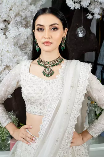 Chanterelle Beige Lehenga Set