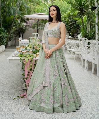 Pistachio Green Lehenga Set 1