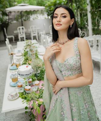 Pistachio Green Lehenga Set 3
