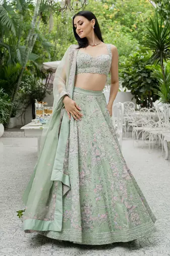 Pistachio Green Lehenga Set