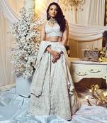 Chantilly White Lotus Lehenga