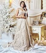 Chestnut White Lines Lehenga Set