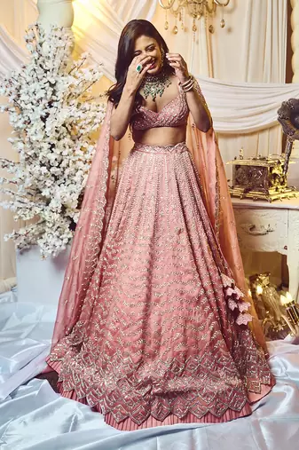 Quartz Pink Deco Lehenga Set