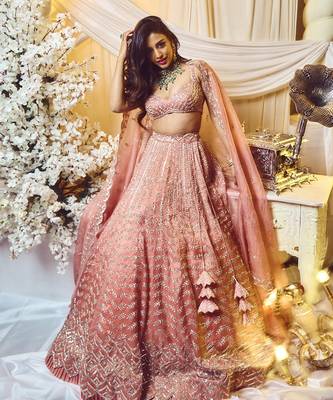 Quartz Pink Deco Lehenga Set 1