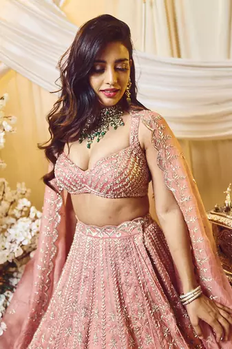 Quartz Pink Deco Lehenga Set