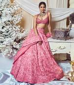 Rouge Pink Floral Lehenga Set