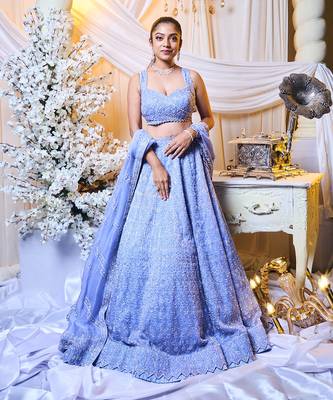 Periwinkle Blue Recital Lehenga Set 1