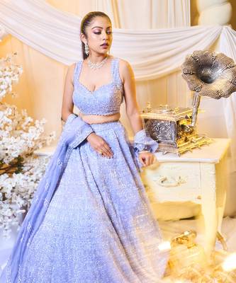Periwinkle Blue Recital Lehenga Set 2