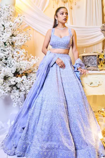 Periwinkle Blue Recital Lehenga Set