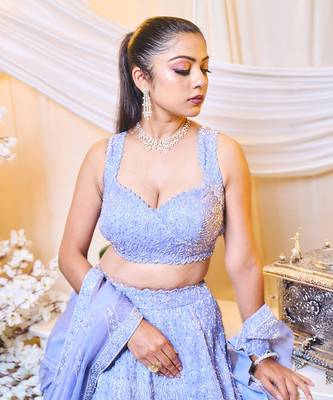 Periwinkle Blue Recital Lehenga Set 4
