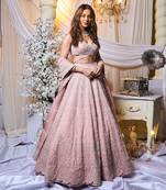 Tea Rose Pink Chandelier Lehenga Set