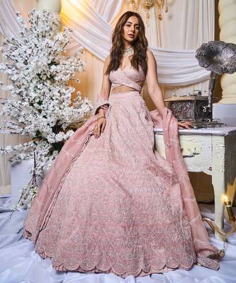Tea Rose Pink Chandelier Lehenga Set 2